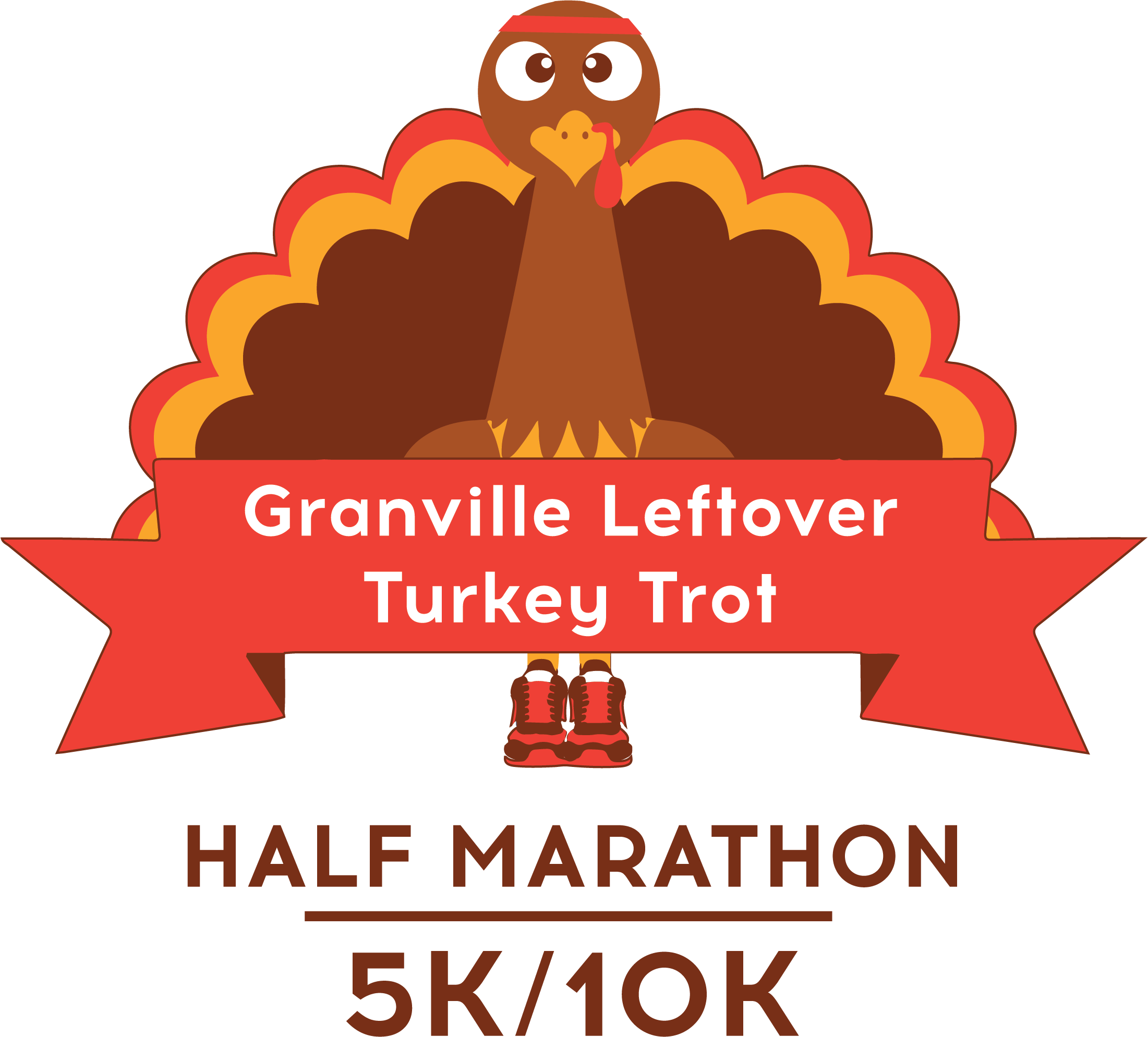 Granville Leftover Turkey Trot Logo Half Marathon, 10k and 5k Race Event in Ohio