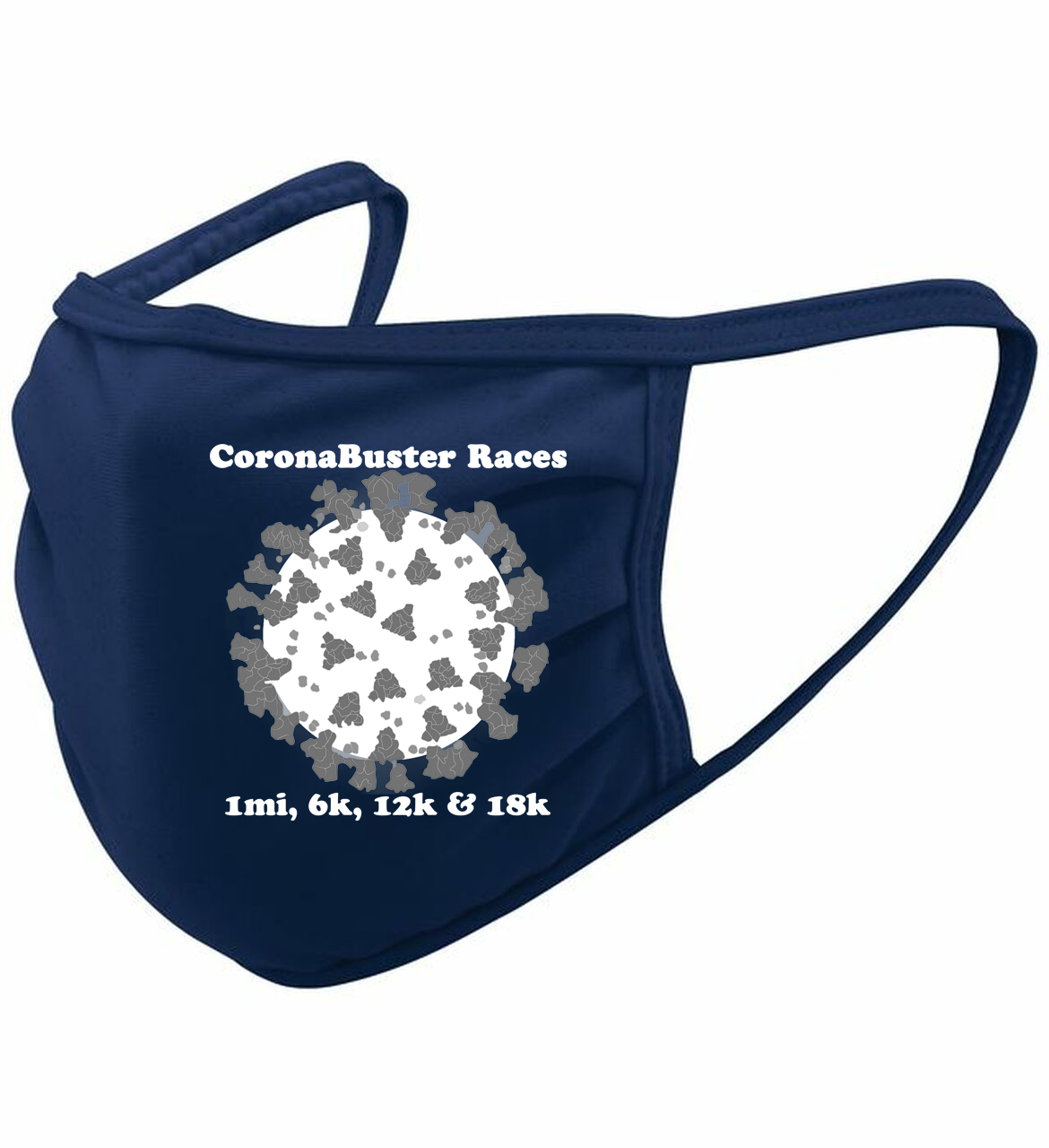 CoronaBuster Races Navy Face Mask