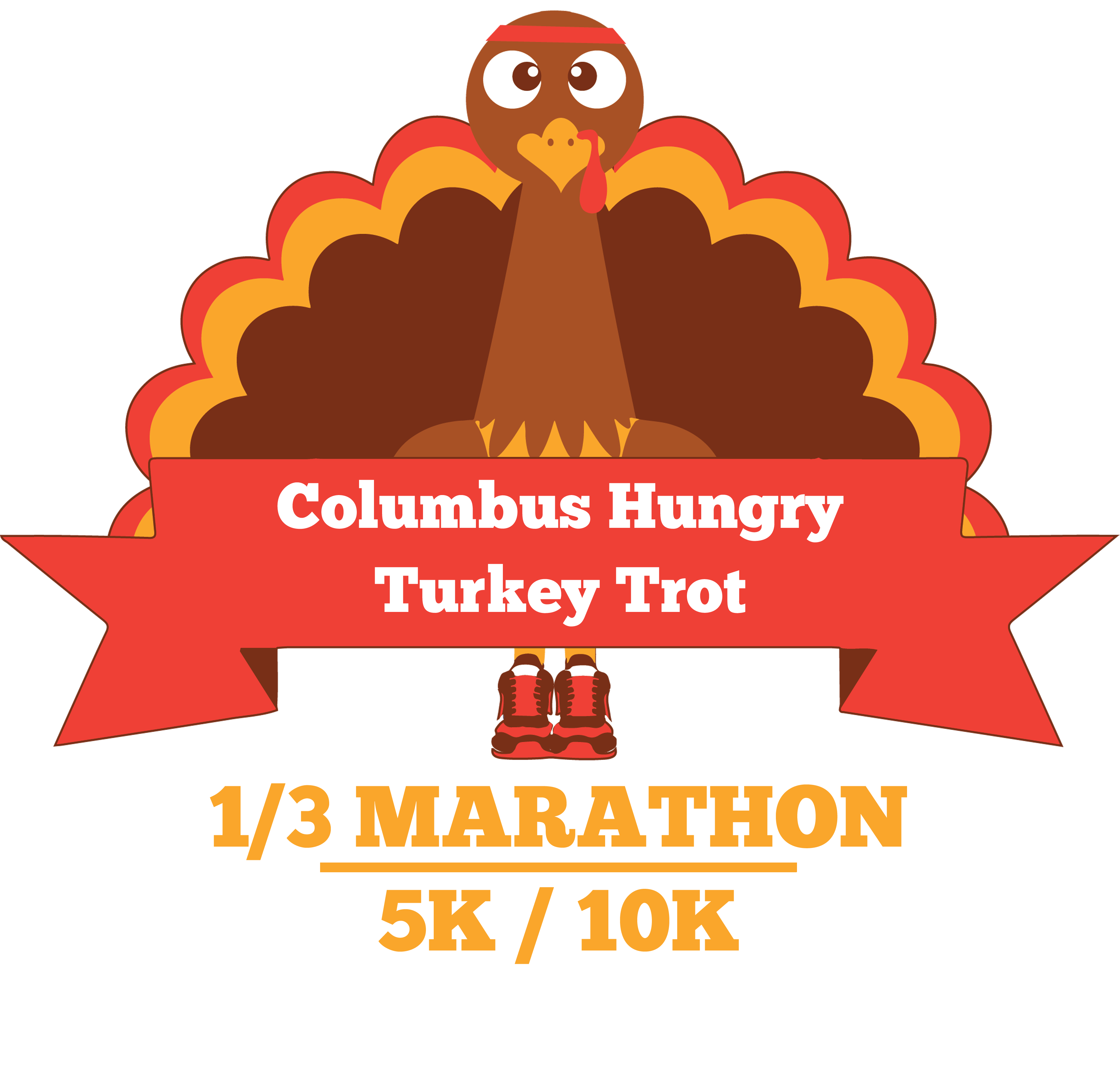 Columbus Hungry Turkey Trot Logo - 1/3 Marathon, 10k, 5k and Kids Dash